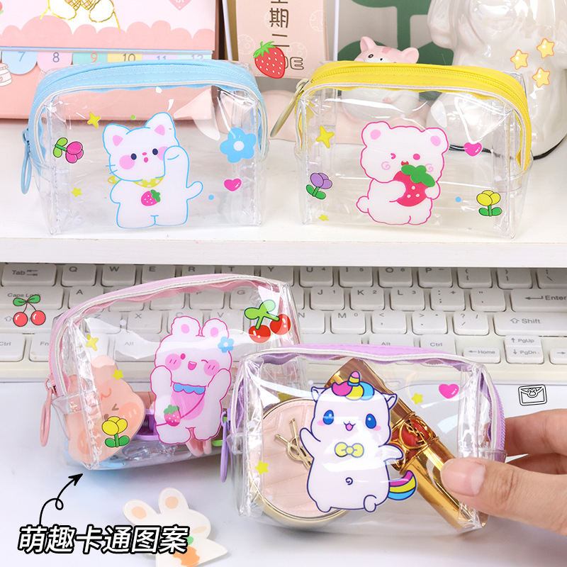 Transparent coin purse, portable digital storage bag, pvc waterproof earphone case, data charging cable bag, mini mouth red envelope Application Scenario