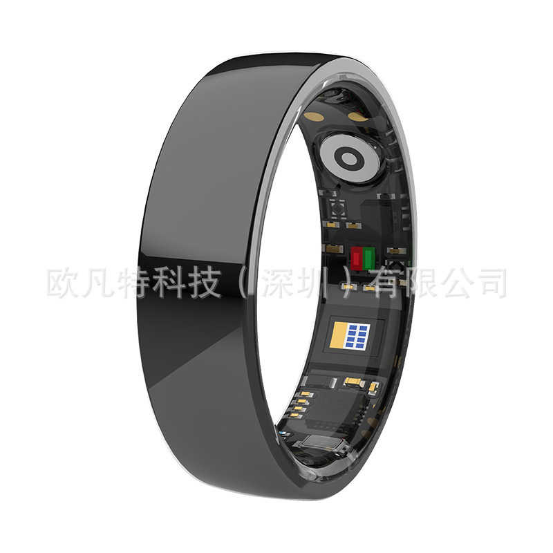 TK8 smart ring: Heart rate, blood pressure, blood oxygen, Care for family, sleep, exercise, step counting, photo taking, Bluetooth black technology details Picture