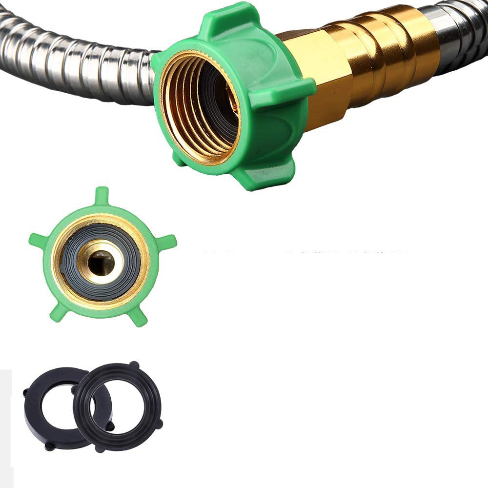 304 stainless steel metal hose connectors and short garden water pipe extenders from the source factory are selling well on Amazon details Picture
