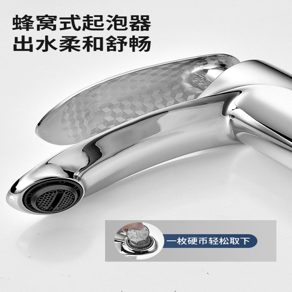 All-copper cold and hot water washbasin, washbasin faucet, bathroom washbasin, countertop, household face sink, washbasin, faucet Application Scenario