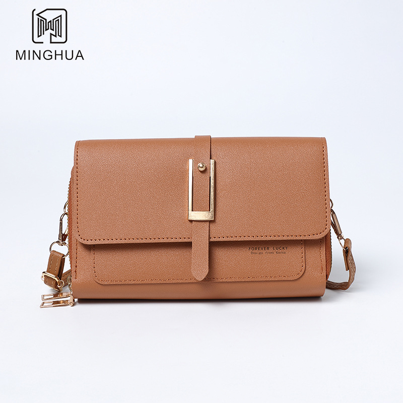 New crossbody bag, a versatile single-shoulder bag for women, solid color, simple spring cross-border trade, multi-functional small square bag Specification drawing