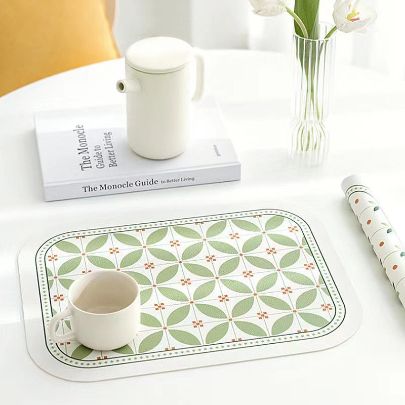 Little Forest leather table MATS, InS-style tablecloths, waterproof, oil-proof, no-wash table MATS, coffee tables, Japanese high-temperature resistant replacement Specification drawing