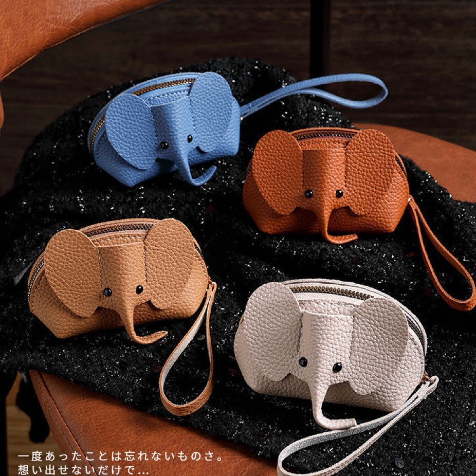 Thai elephant bags, popular pu coin purifiers, Japanese bags, pendants, keychains, creative card cases, lipsticks, zipper cases full figure