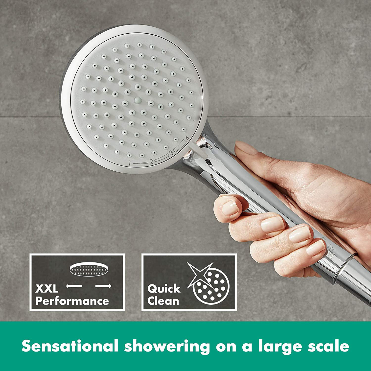 Xiamen's four-speed adjustable American-style circular pressurized handheld shower head set, a cross-border bestseller from Europe and America full figure