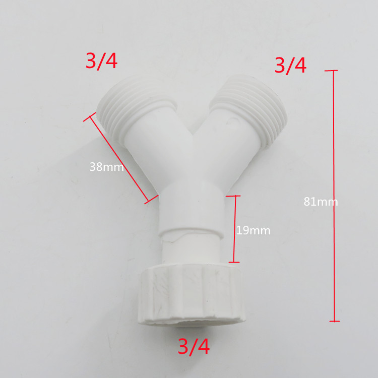6-point kitchen sink drain pipe fittings, sink overflow pipe, dishwasher wastewater discharge, water purifier three-way joint details Picture