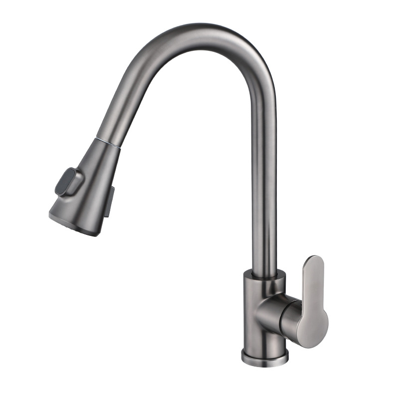 Kitchen pull-out faucet, digital display for hot and cold, universal telescopic splash-proof sink, household sink for washing vegetables, dishes and washbasin Application Scenario