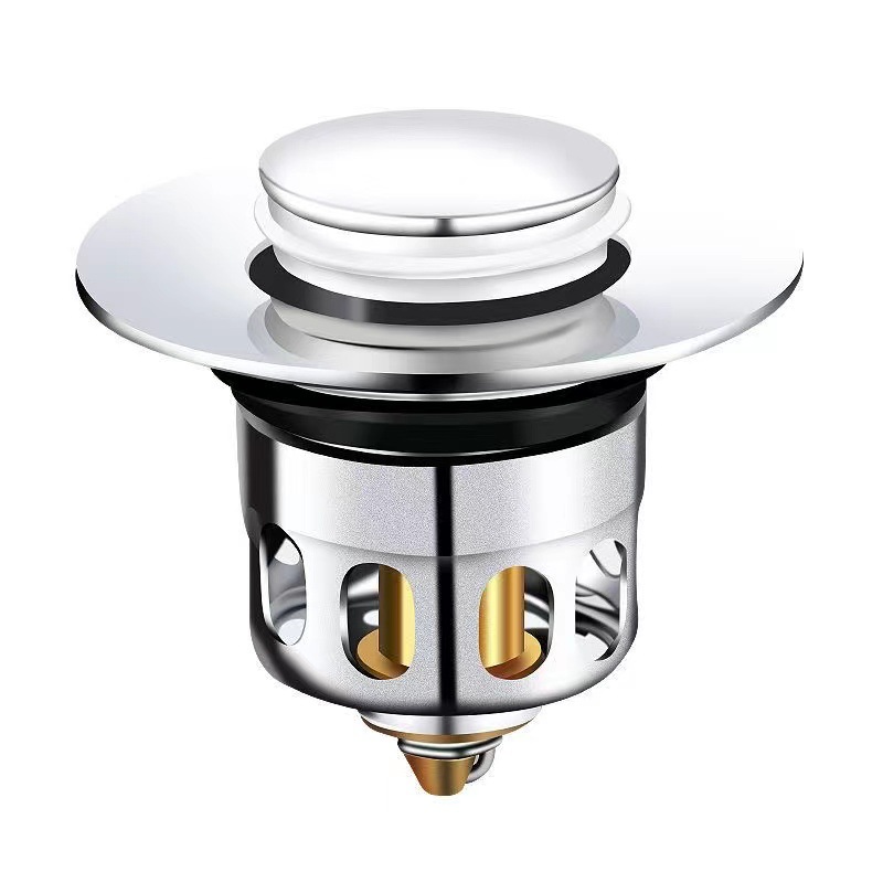 Bouncing drain plug, bouncing core, washbasin, washbasin, washbasin drain, pressing filter, basket accessory Item Picture