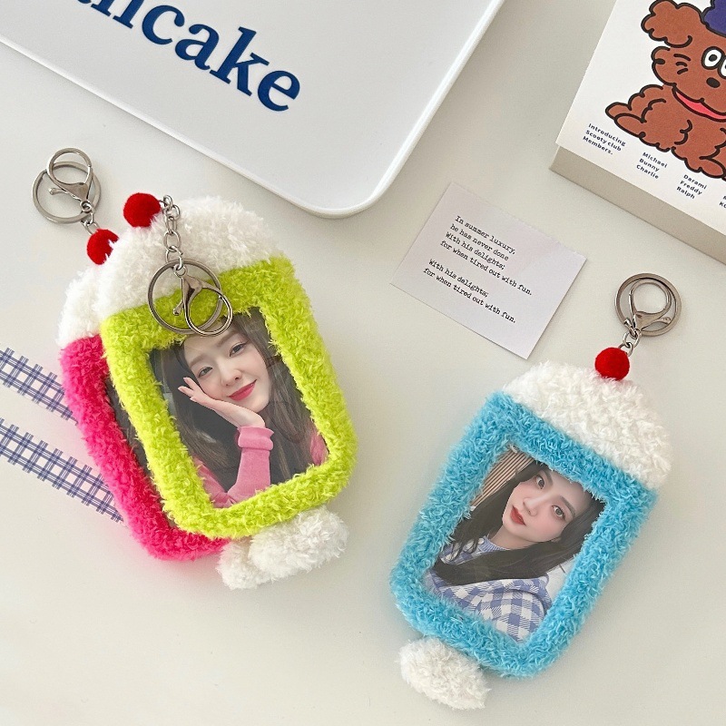 Original soda water plush card case, cute campus meal card, bus card, star-chasing album, small card, photo bag and pendant Specification drawing