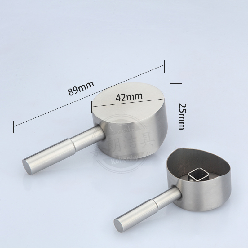 304 stainless steel faucet handle, bathroom faucet accessories, 35-core and 40-core handles, stainless steel handles details Picture