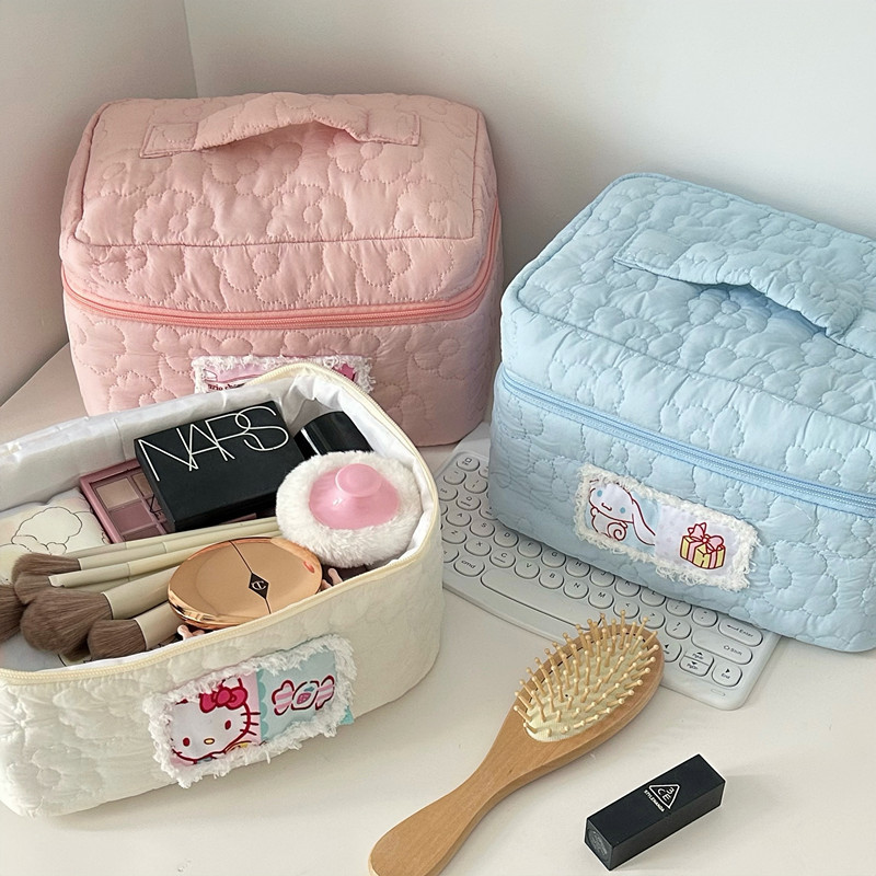 Girlish cat makeup bag, large-capacity cute storage bag, female student portable large-capacity handbag, toiletry bag Specification drawing