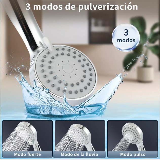 Stainless steel handheld top shower head set, household 4-inch interface hose, no need for drilling base, 6-inch and 8-inch showerhead details Picture