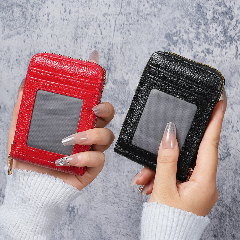 Amazon's best-selling multi-strand chain credit card case with 12 slots, anti-theft wallet, and small card holder for women Specification drawing