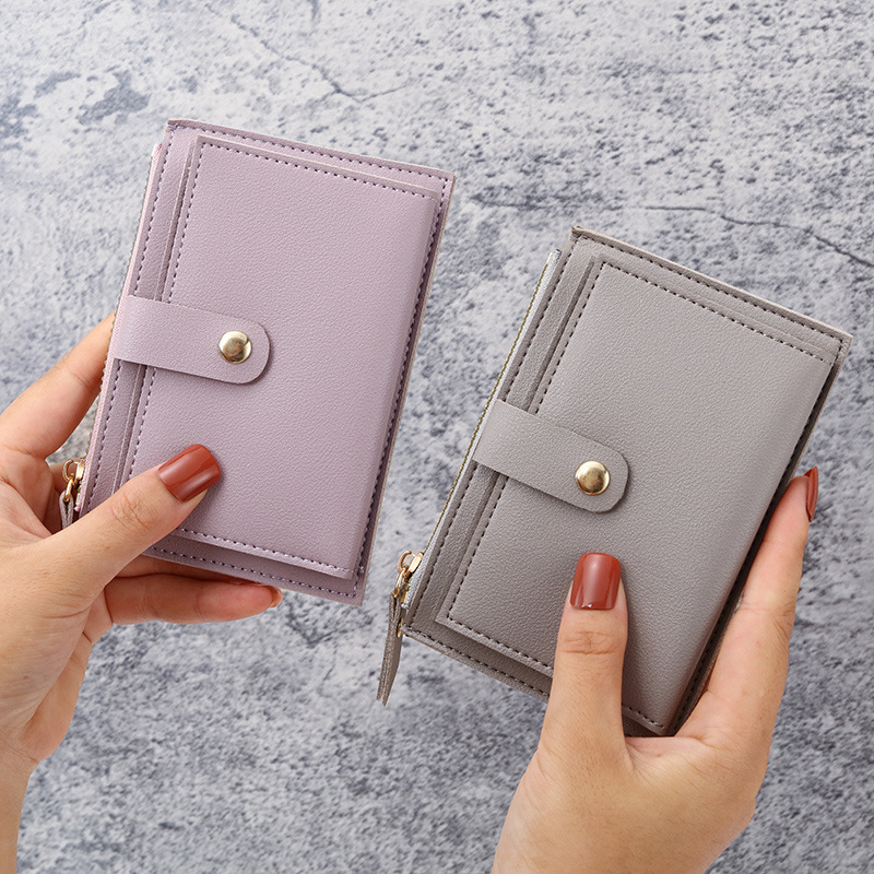 Ladies' ultra-thin card case, Korean-style coin purse, zipper card case, candy-colored bus, student bank card case, US dollar case Specification drawing