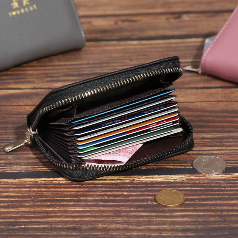 New Korean-style cat organ bag, multi-slot card bag, coin purse, ID card bag, card holder logo details Picture