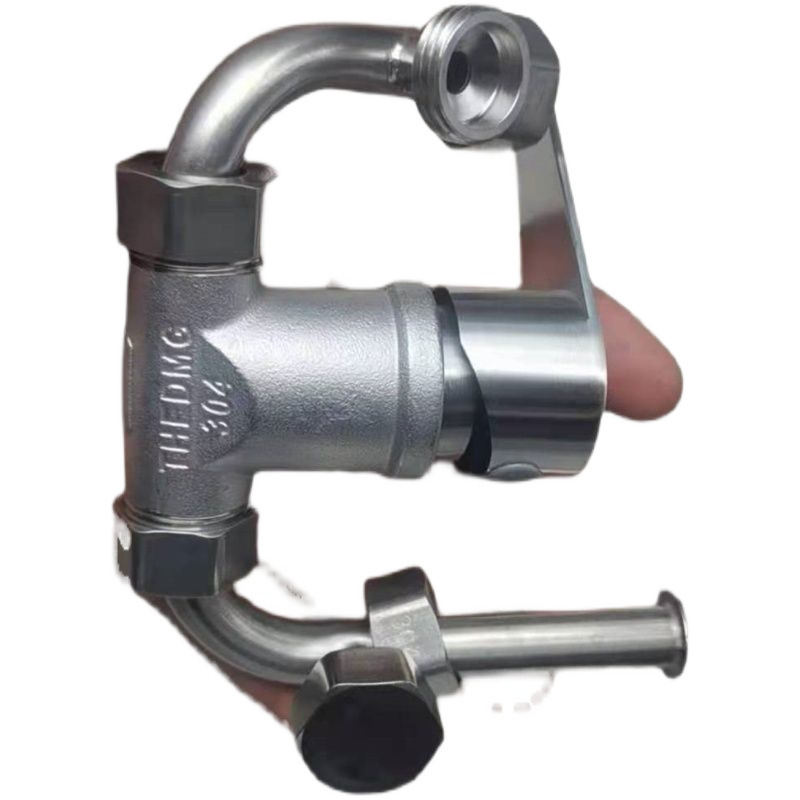 German thickened 304 stainless steel electric water heater mixing valve for cold and hot water mixing U-shaped faucet exposed switch for shower Item Picture