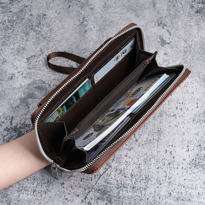 New men's wallet, multi-slot wallet, two-in-one men's business zipper, multi-functional mobile phone case original details Picture