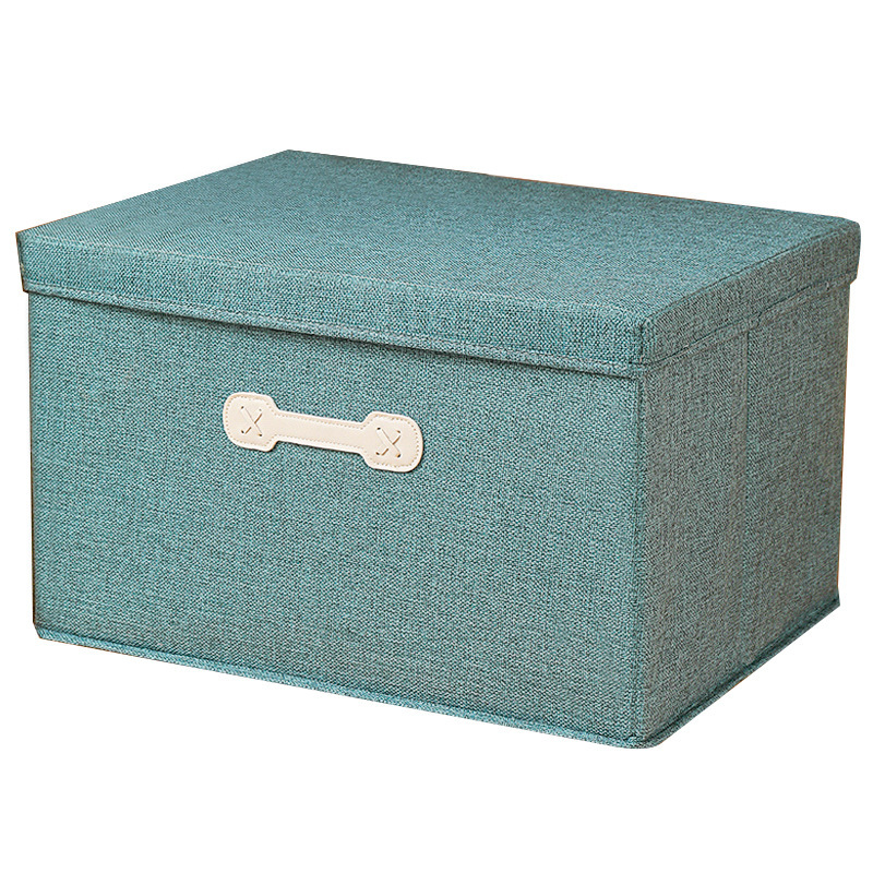 Japanese-style cotton and linen storage boxes, foldable wardrobes, storage boxes, drawer-type covered organizing boxes, clothes and toys storage boxes Item Picture