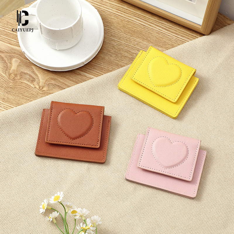 Love Wallet Macaron color versatile card set, lady's wallet, InS-style Korean version short coin wallet Specification drawing