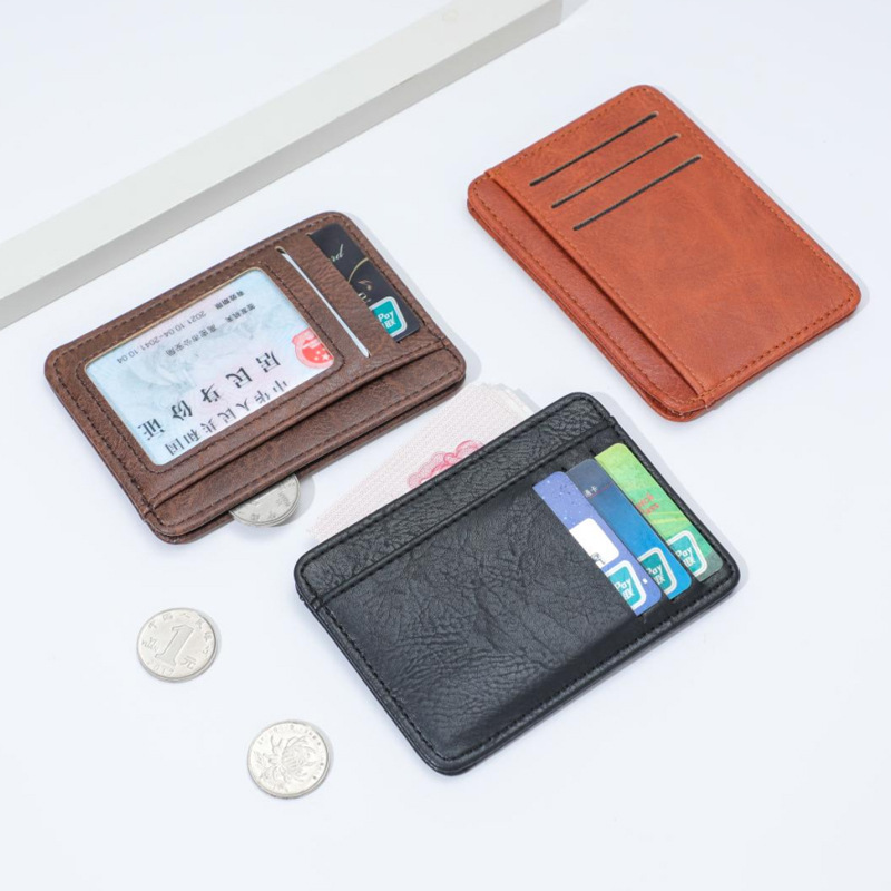 2024 New cross-patterned card case for women and men, multi-slot, simple, fashionable, classic solid color coin purse, women's Instagram full figure