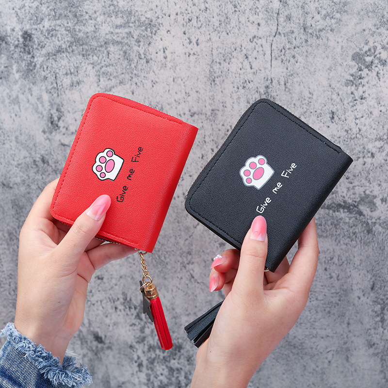 2021 New Korean-style wallet for women, short zipper, large capacity wallet, versatile, fashionable and simple student clutch details Picture