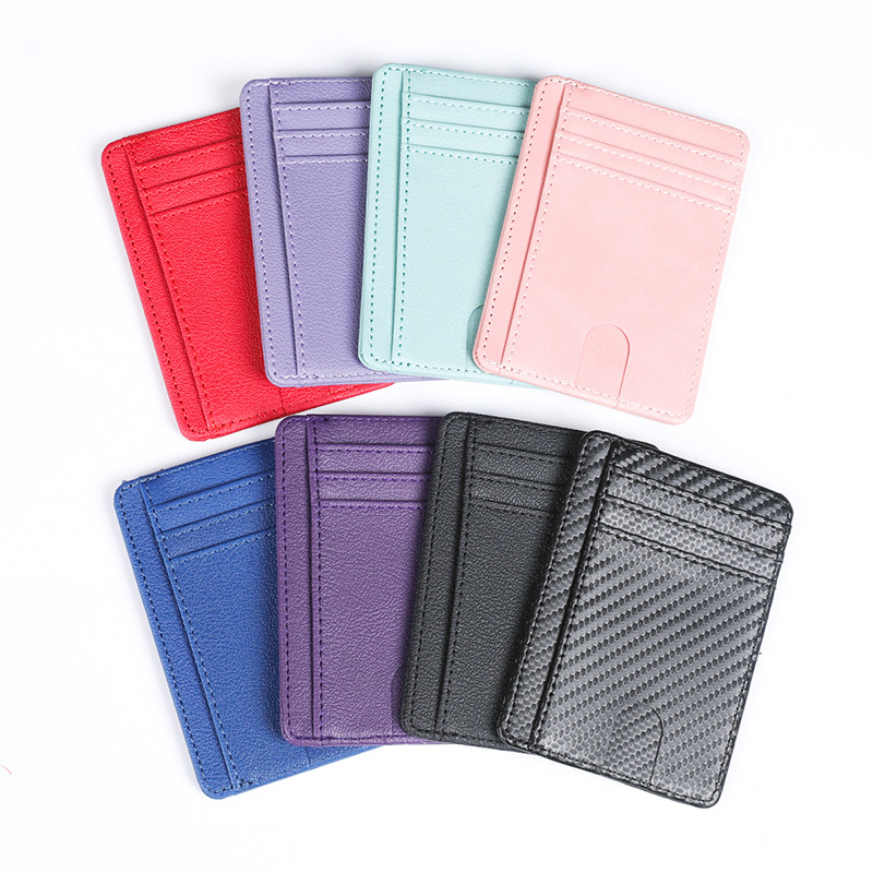 Factory wholesale RFID anti-demagnetization bank card holder protection case, new cross-border men's and women's universal multi-card position PU card case Specification drawing