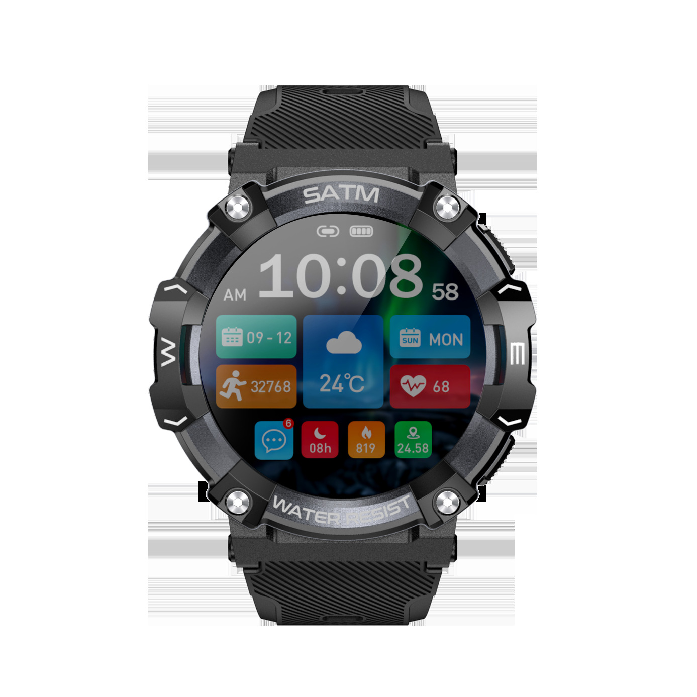 The new PG666 cross-border exclusive Amazon best-selling three-proof sports card Western European-style smartwatch bracelet details Picture