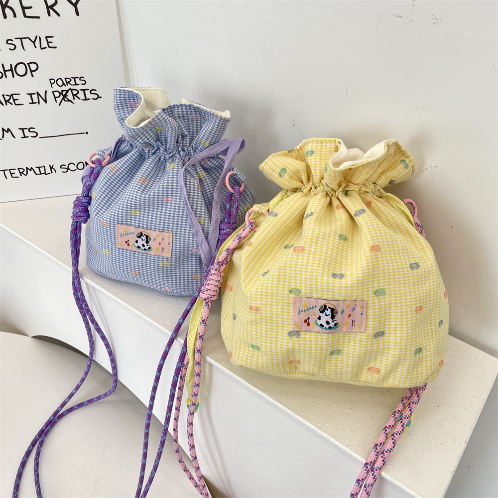 5491 New drawstring drawstring underarm crossbody bag, dopamine-colored shopping phone bag, miscellaneous lipstick storage bag Specification drawing