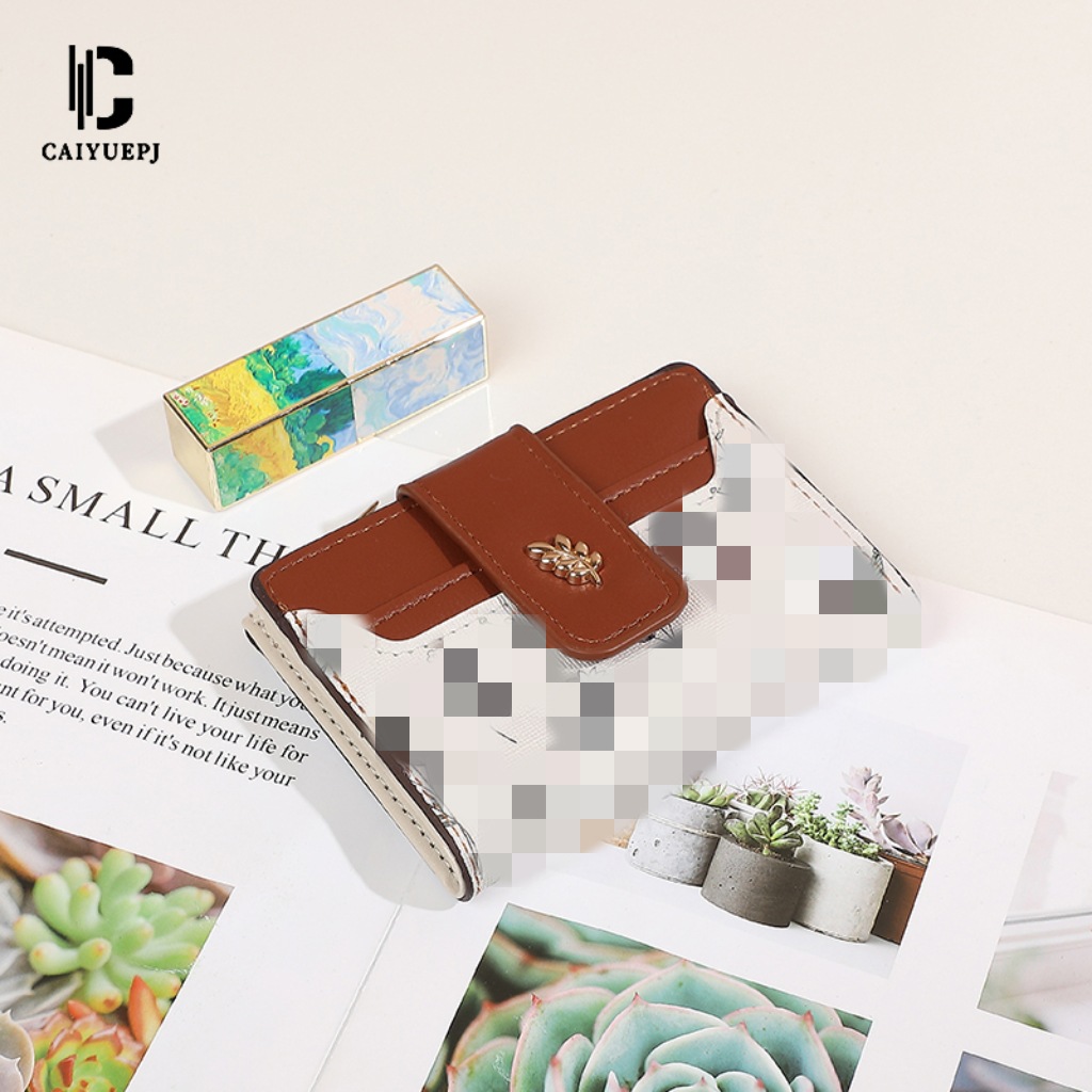 A new short Wallet for women in the Korean style on Instagram, a high-end coin purse for students, a fresh and elegant flower and plant card bag, and a cross-border wallet Specification drawing