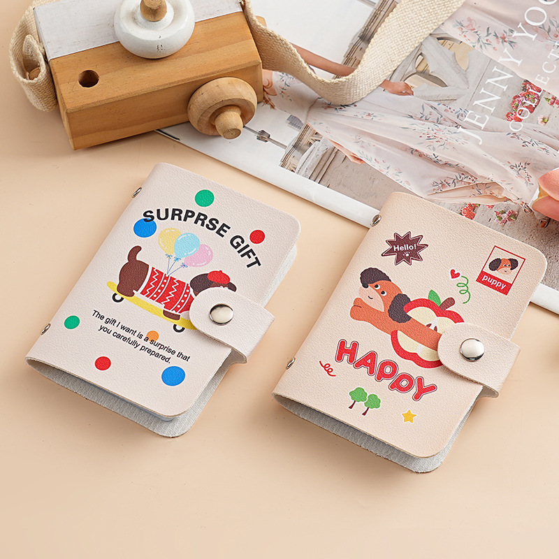 Chaobang's new cute cartoon card case, with a large capacity, integrated multi-slot, anti-demagnetization, and a small card case details Picture