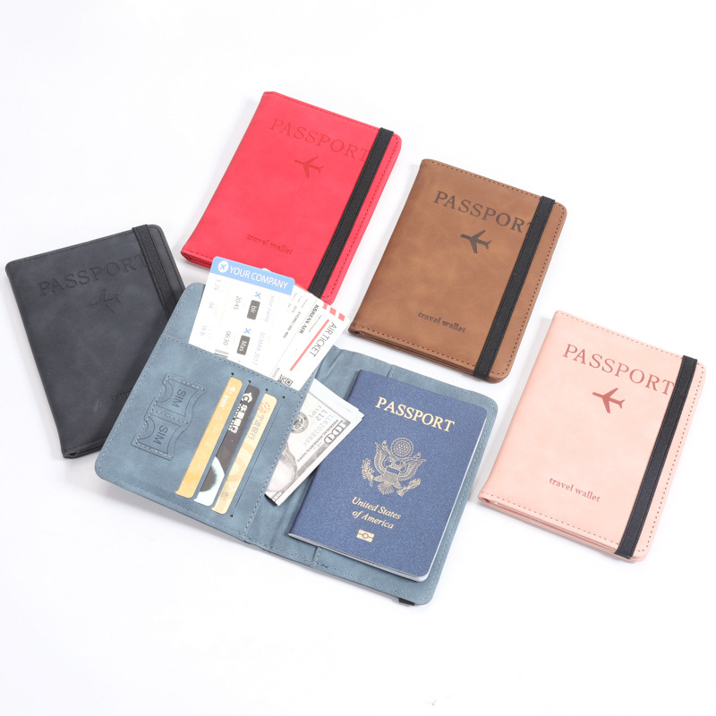 Cross-border bestseller leather passport holder in stock, pu leather RFID passport bag, multi-functional SIM card holder and document bag Application Scenario