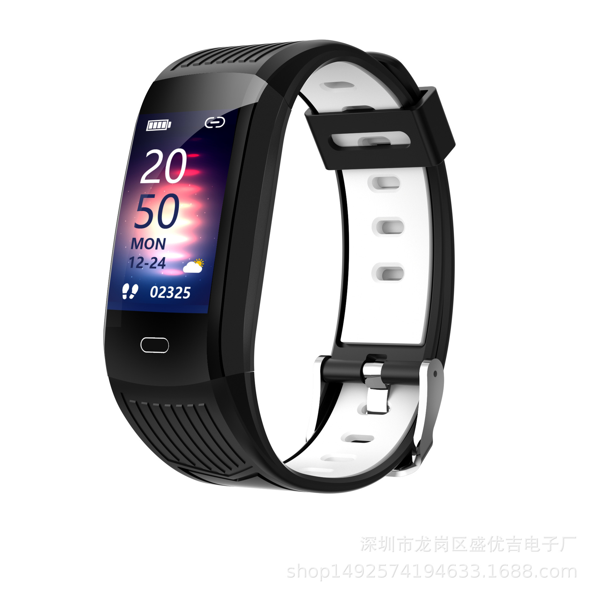 115Plus Smart bracelet Weather Customizable dial, dual-color strap, D20ZERO weather, music in 13 languages full figure