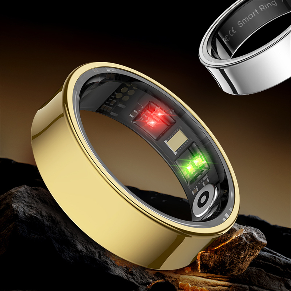 Cross-border R09 smart ring with charging case, heart rate, blood oxygen, satiety, pressure, sleep, exercise, body temperature, remote control and photo taking details Picture