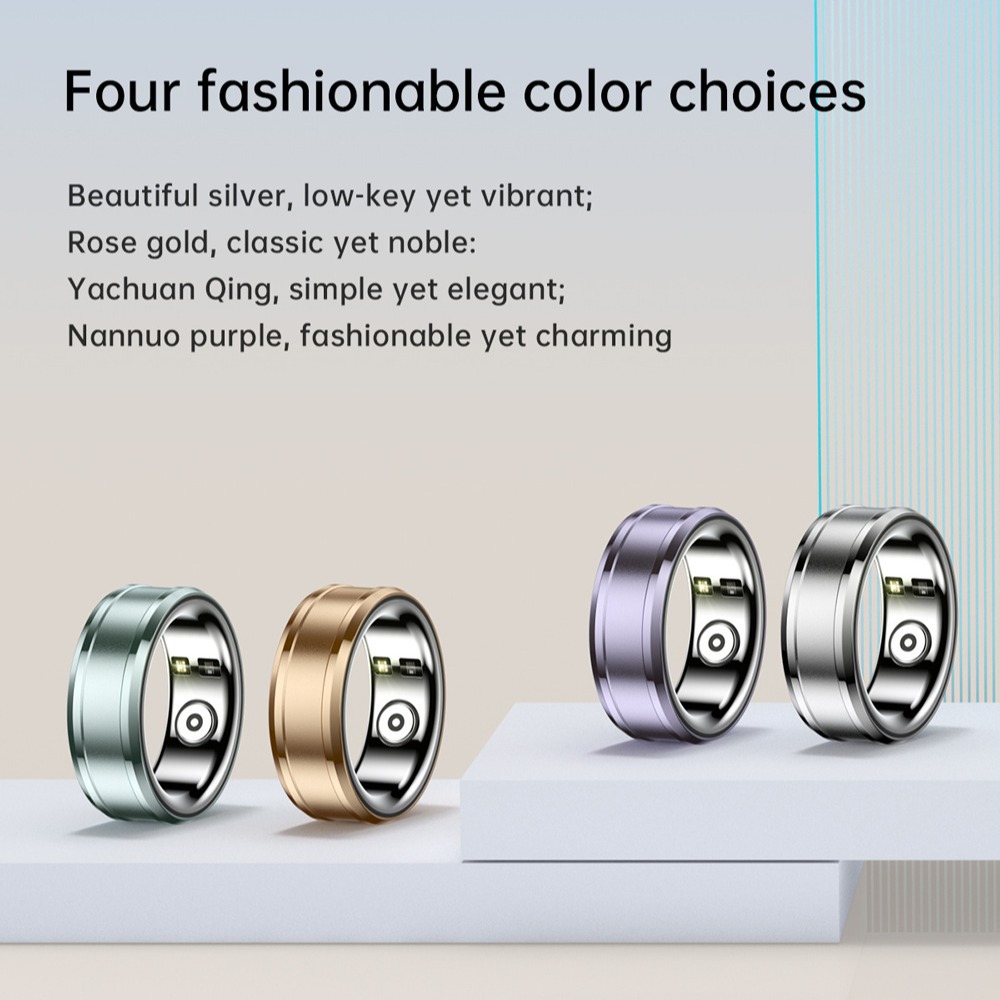 The new cross-border R3 Smart Ring is a smart ring that monitors step count, heart rate, blood pressure, blood oxygen and body temperature full figure