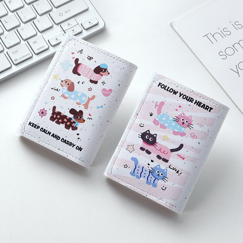 New cute cartoon creative card case, small and portable, large capacity, multi-slot anti-demagnetization student card case wholesale for women details Picture