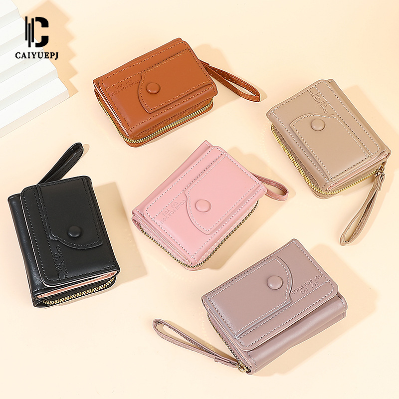 2025 New cross-border women's hand-held wallet, Korean version of INS wallet, wrist strap card bag, coin purse full figure