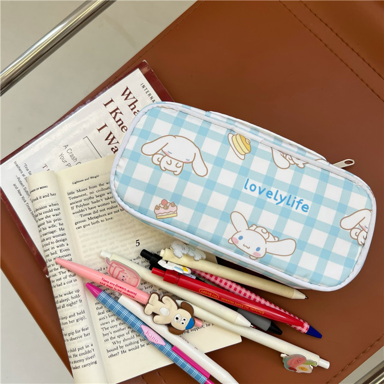 Cute, ins, simple little dog stationery box, high appearance level, creative large-capacity student pen case, multi-functional storage bag full figure