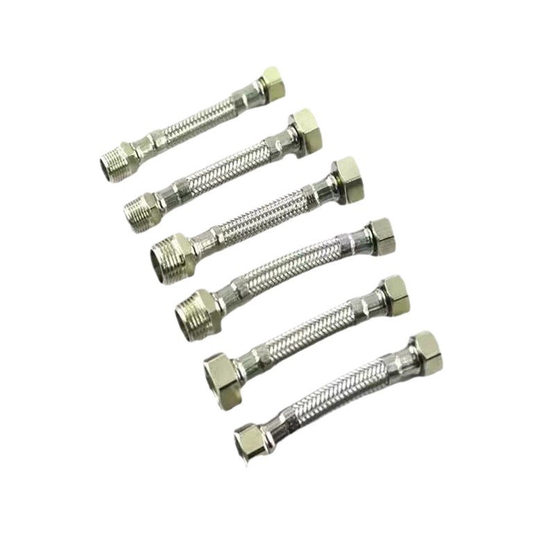 304 stainless steel metal hose, braided pipe, European standard faucet, cold and hot water inlet, water heater, toilet connection, 3 points, 4 points Item Picture