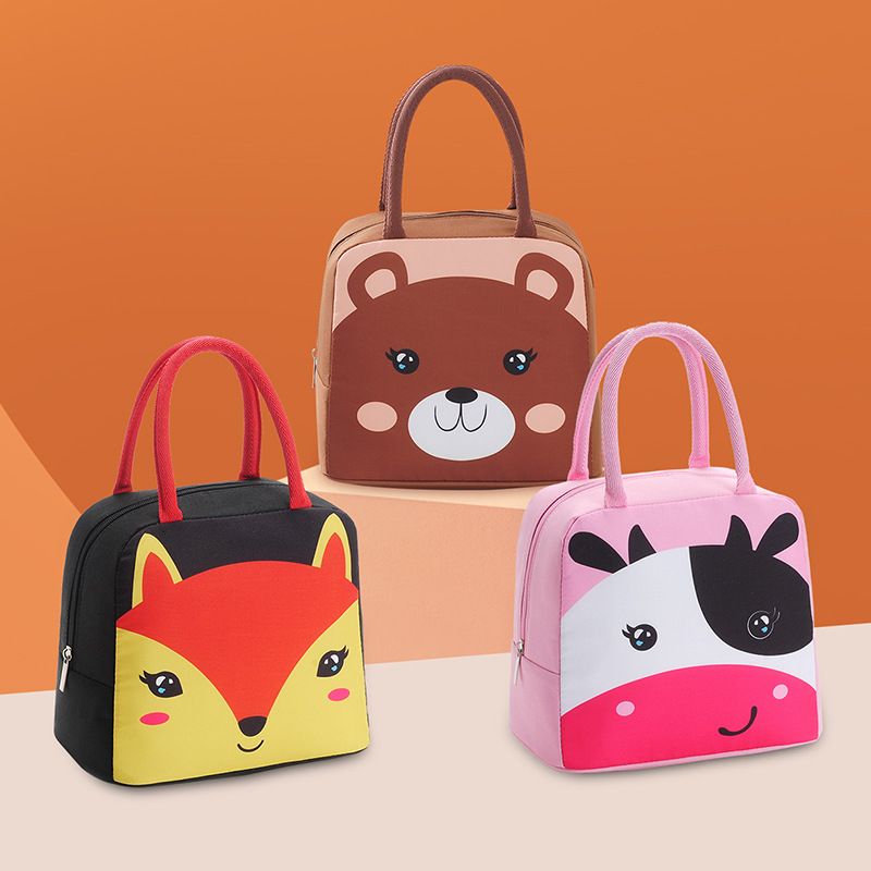 Wholesale of InS-style portable lunch boxes, large-capacity hand-held insulated bags, and student lunch bento bags full figure