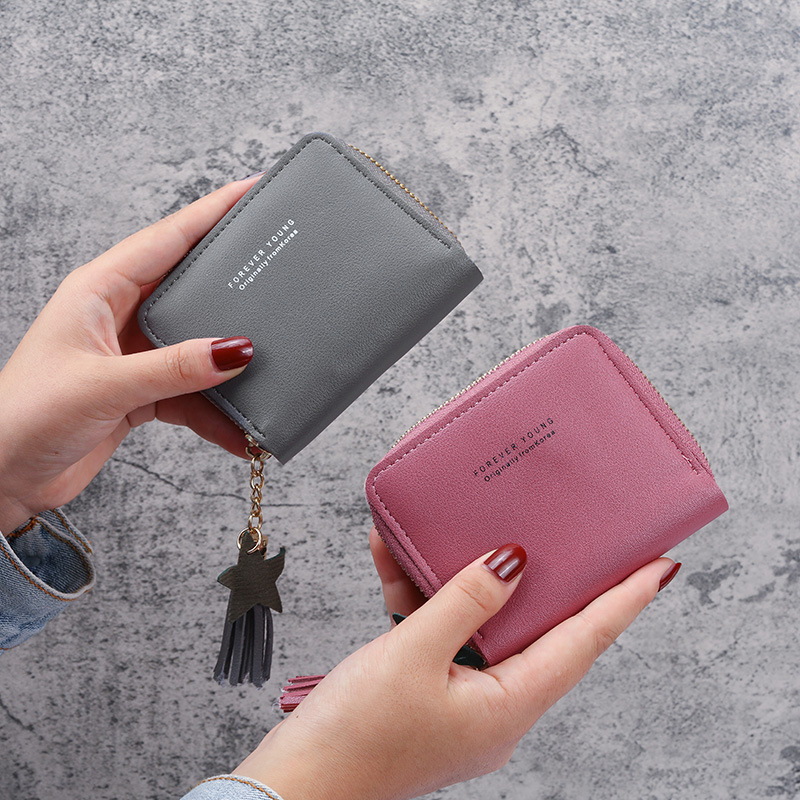 2021 Korean version mini mini wallet for women, short zipper, cute coin purse, student Su Liu, women's wallet, lightweight Application Scenario