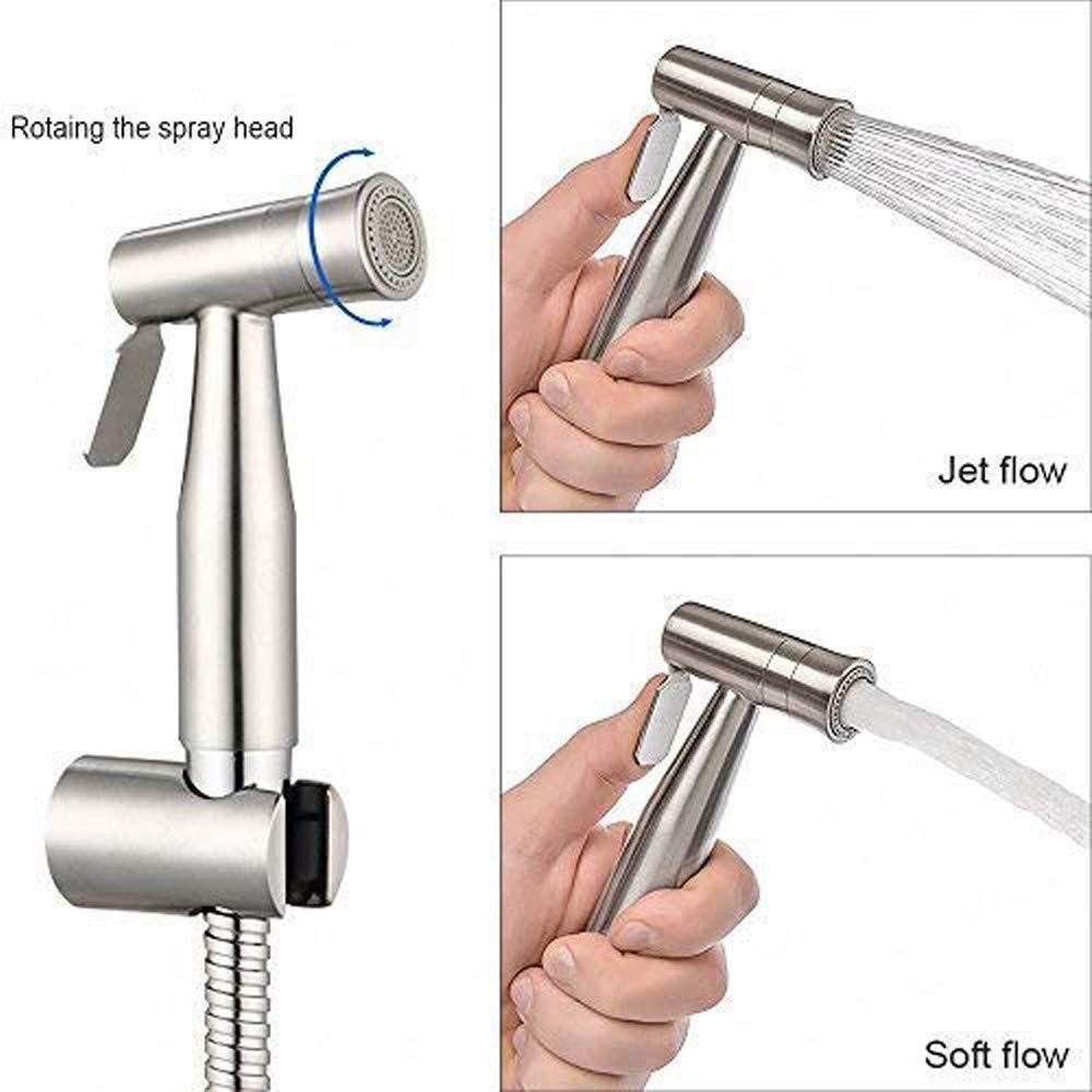 Factory wholesale dual-function toilet companion, spray gun, shower head, bathroom toilet flushing, 304 stainless steel nozzle details Picture