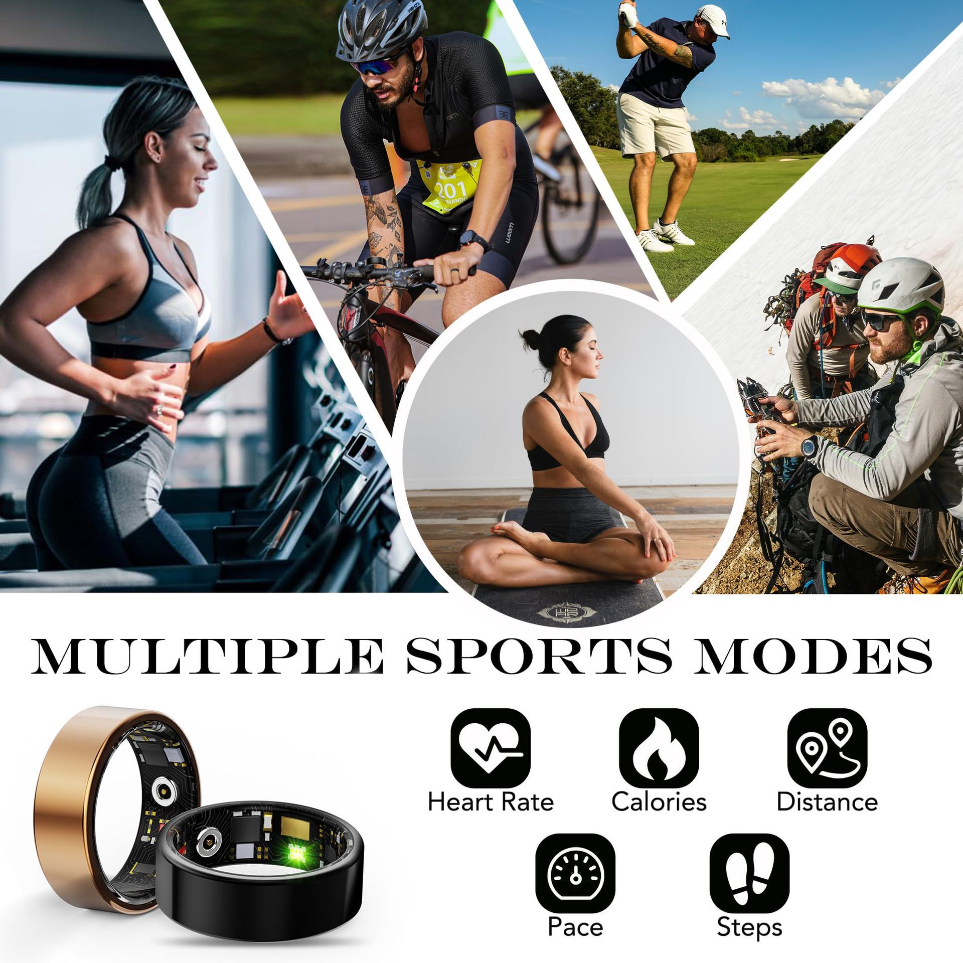 Cross-border private model R11M Smart Ring, heart rate and blood oxygen 100+ exercise mode Smart ring Specification drawing