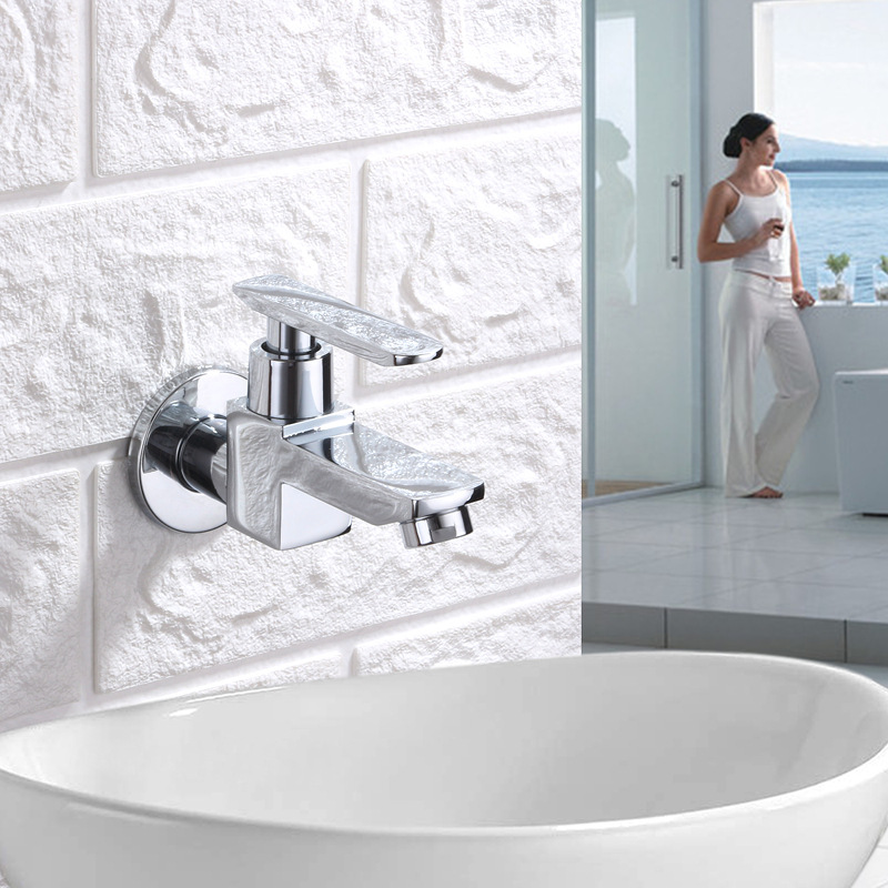 Mop sink faucet, wall-mounted single-cooling pressurized bathroom faucet, bathroom, all-copper quick-boiling faucet full figure