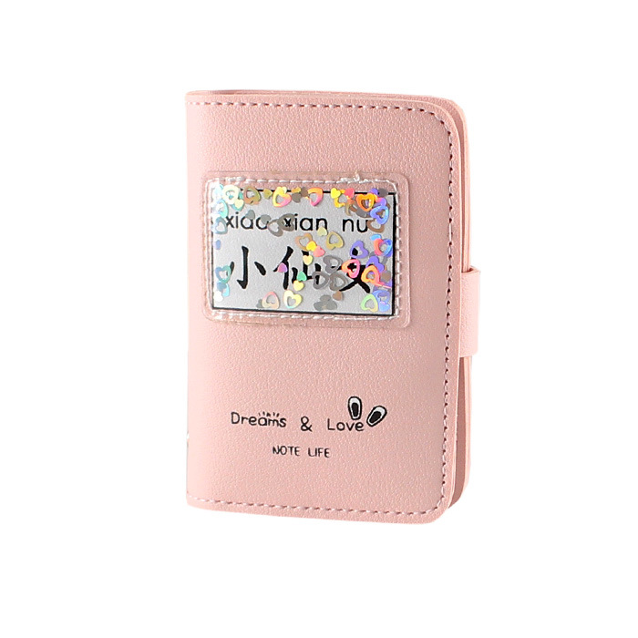 The new card case for girls is small and exquisite, with a Korean Instagram style. It has a large capacity, multiple card slots, and is fashionable and thin, with anti-demagnetization features Item Picture