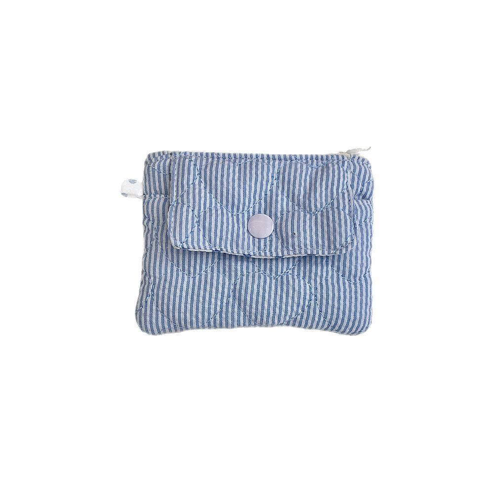52141 Cute and compact card case, coin purse, snap-on zipper storage bag, multi-functional organizing bag, ID card case Item Picture