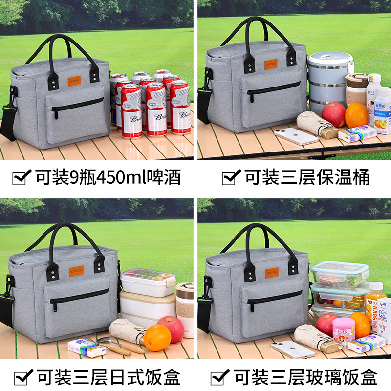 Portable lunch box insulated bag for students and office workers, thickened aluminum foil large-capacity lunch bag insulated bag Application Scenario