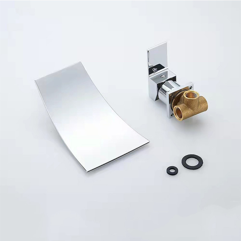 Nordic all-copper wall-mounted concealed waterfall wall, cold and hot face basin, washbasin, sink, built-in wall with faucet outlet Application Scenario