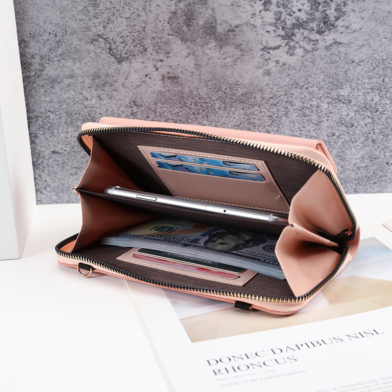 2022 New large-capacity multi-functional solid-color single-shoulder small bag, fashionable and simple horizontal crossbody phone bag for ladies details Picture
