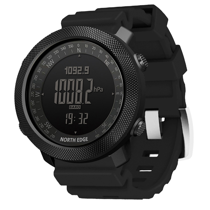 Outdoor sports smart waterproof watch, color silicone high pressure compass thermometer, metal watch Item Picture
