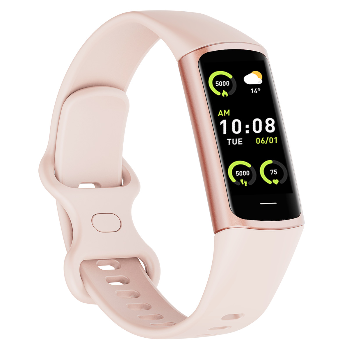 C68L smart bracelet: Temperature, heart rate, blood pressure, blood oxygen, health detection information reminder, waterproof function electronic watch Item Picture