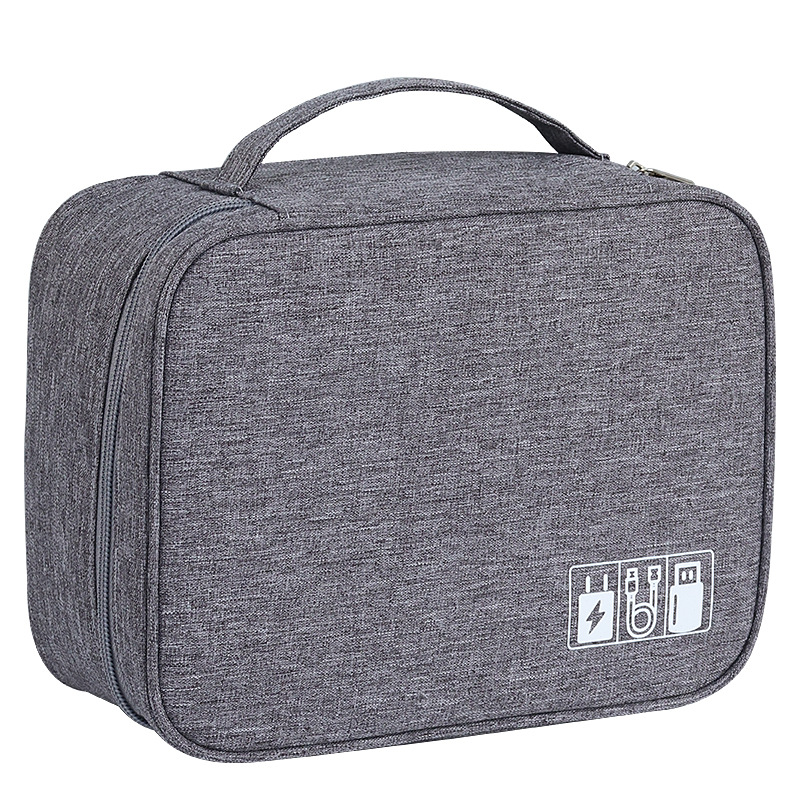 Travel data cable storage bag, travel power bank earphone storage box, multi-functional compartments digital bag manufacturer wholesale Item Picture